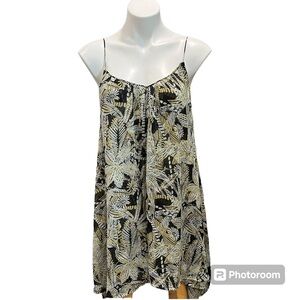 Volcom Floral Sheer CoverUp Strappy  Summer Dress sz Large